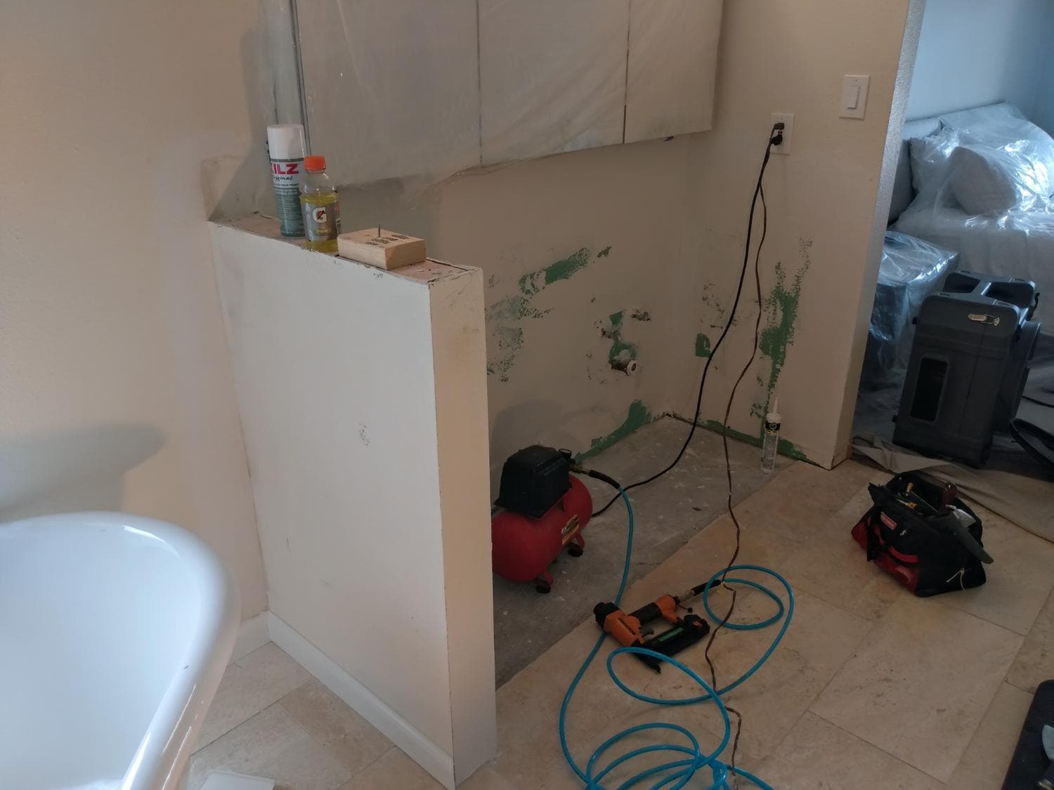 Shower wall insulation & moisture barrier detail