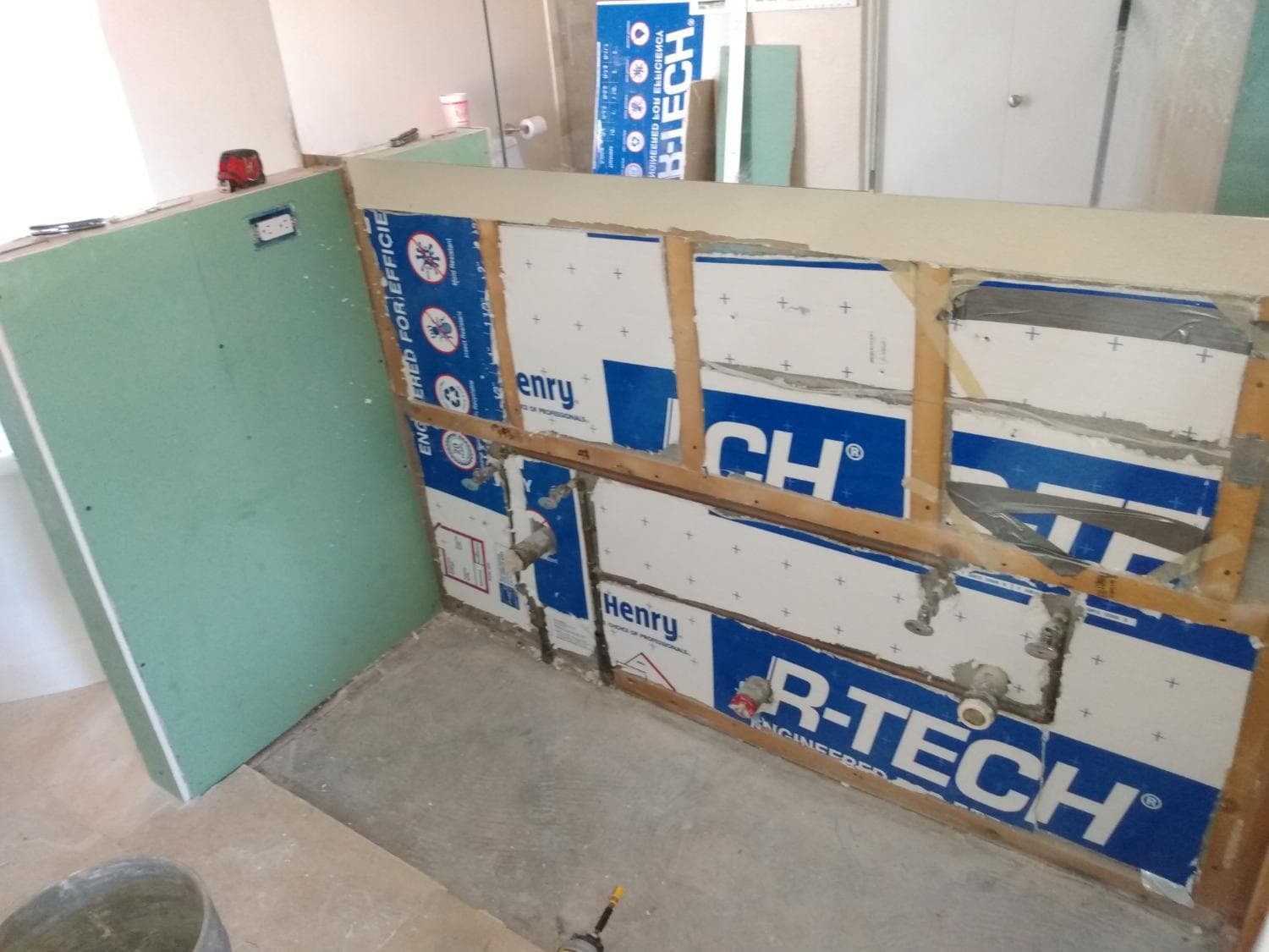 Job site starts: framing, R-TECH insulation & plumbing rough-in
